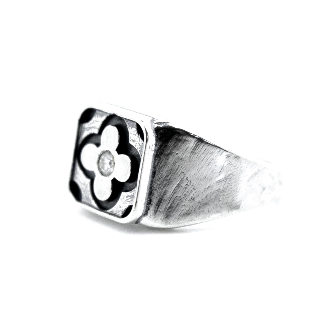Geometric Pattern Diamond RIng