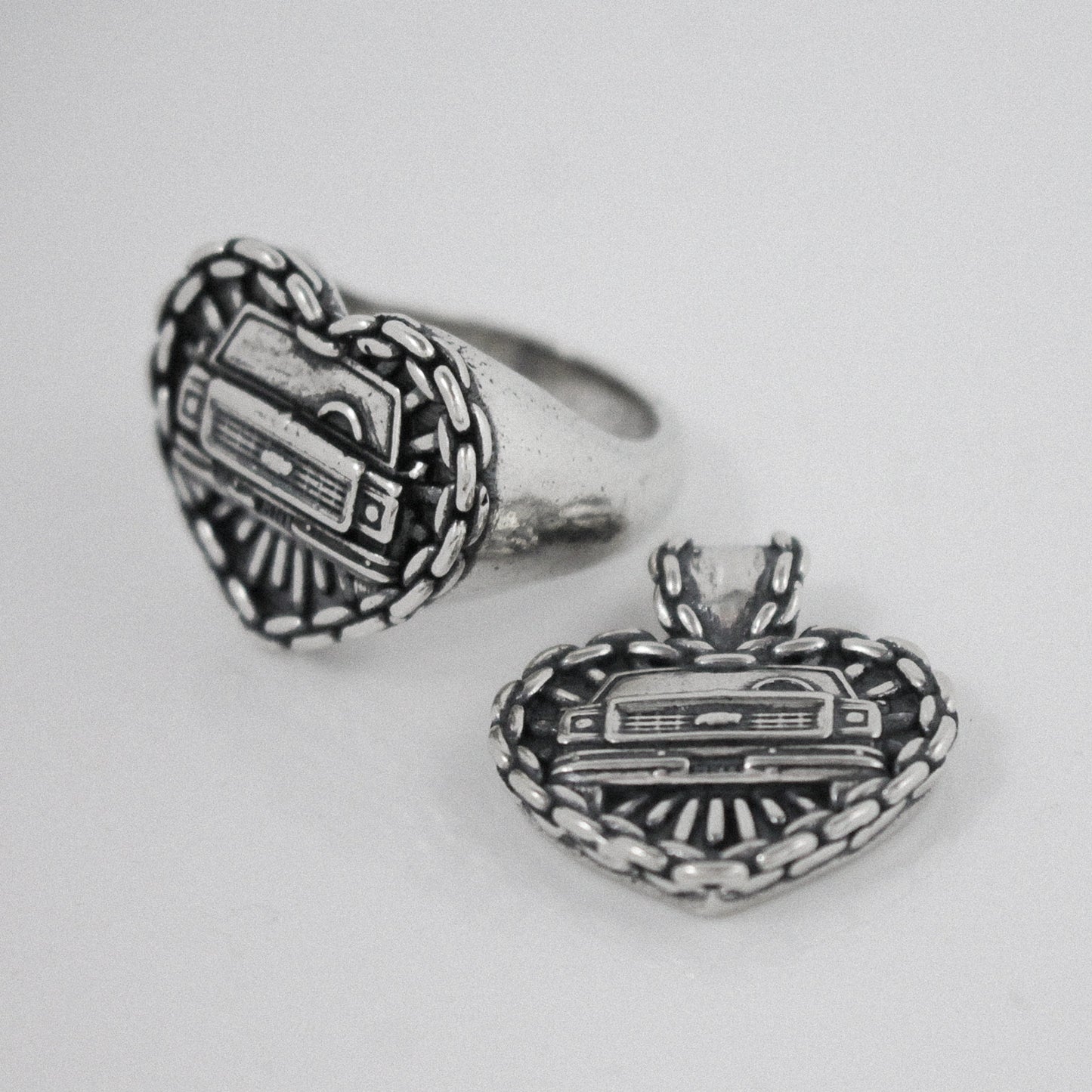 CHEVY Heart Like a Truck Squarebody C-10 Necklace