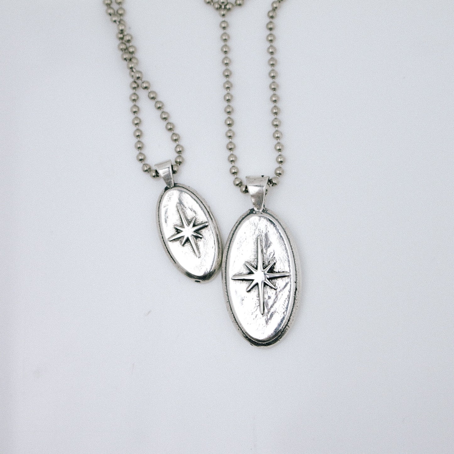Small North Star Oval Pendant