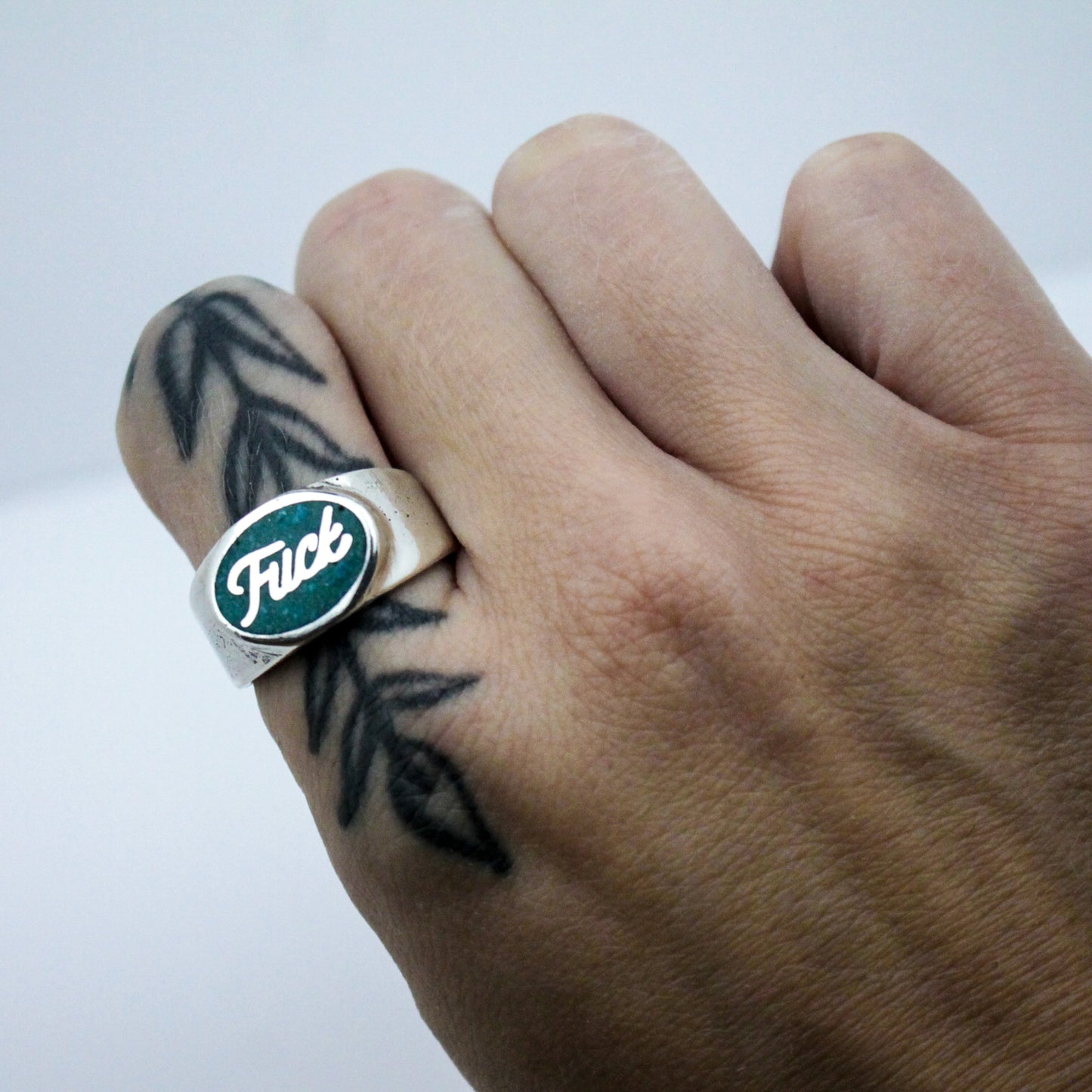 "FUCK" Ford Logo Oval Ring