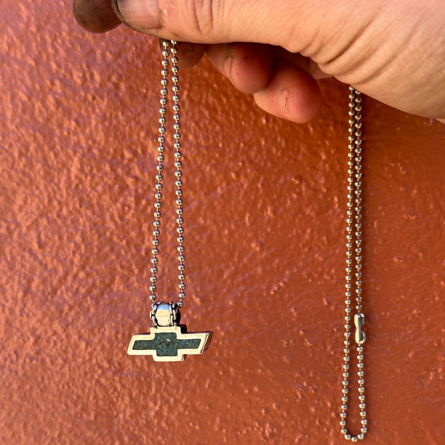 Chevy Bowtie Inlay Necklace