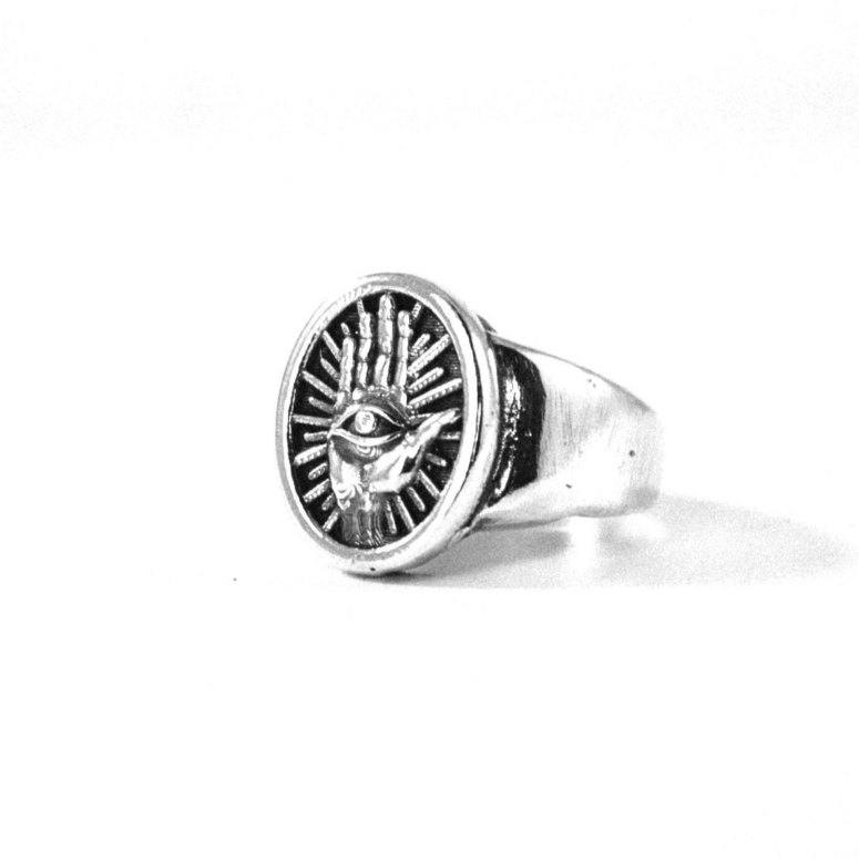 Evil Eye Ring with Smooth Sides