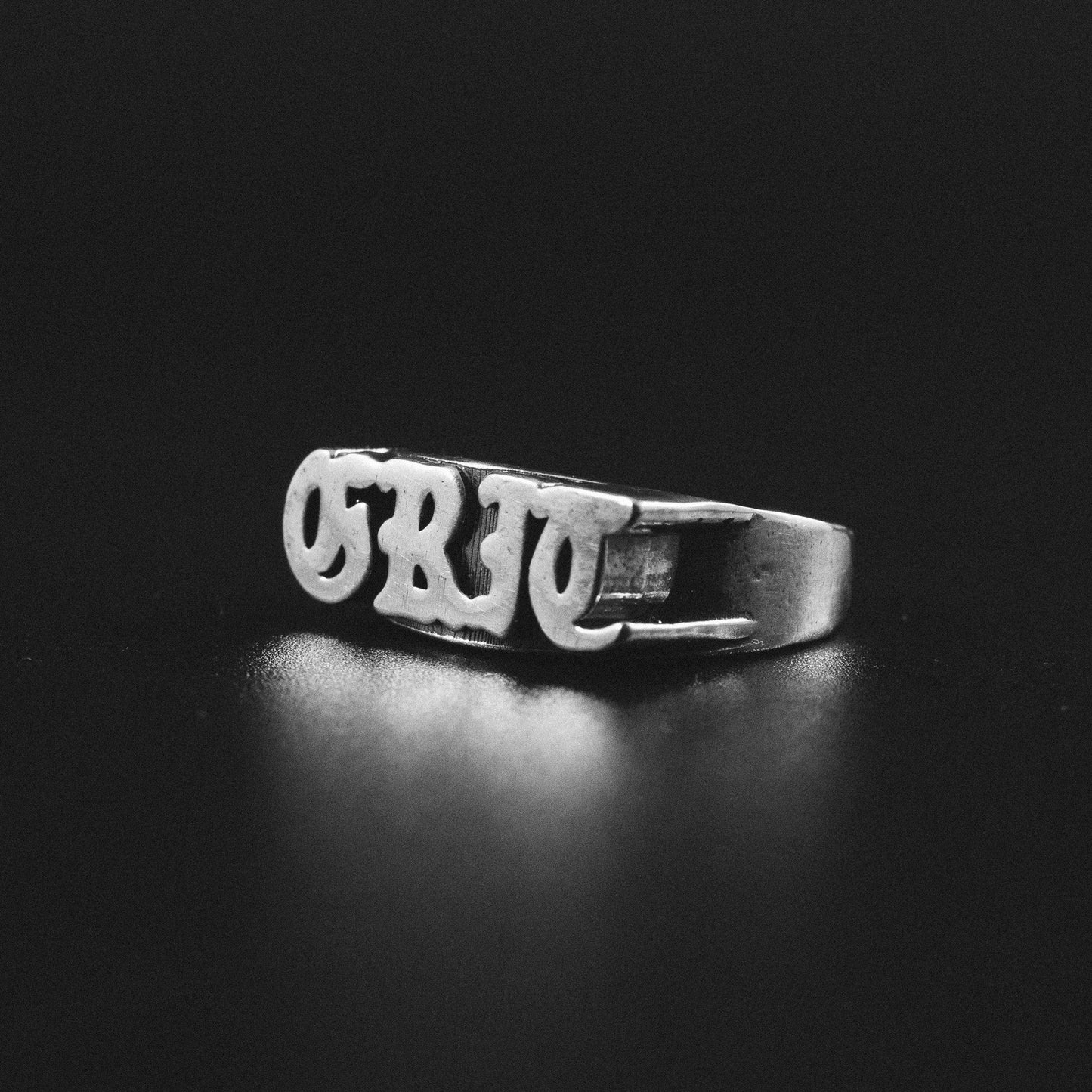 Custom 4-6 Letter Word or Name Plate Ring