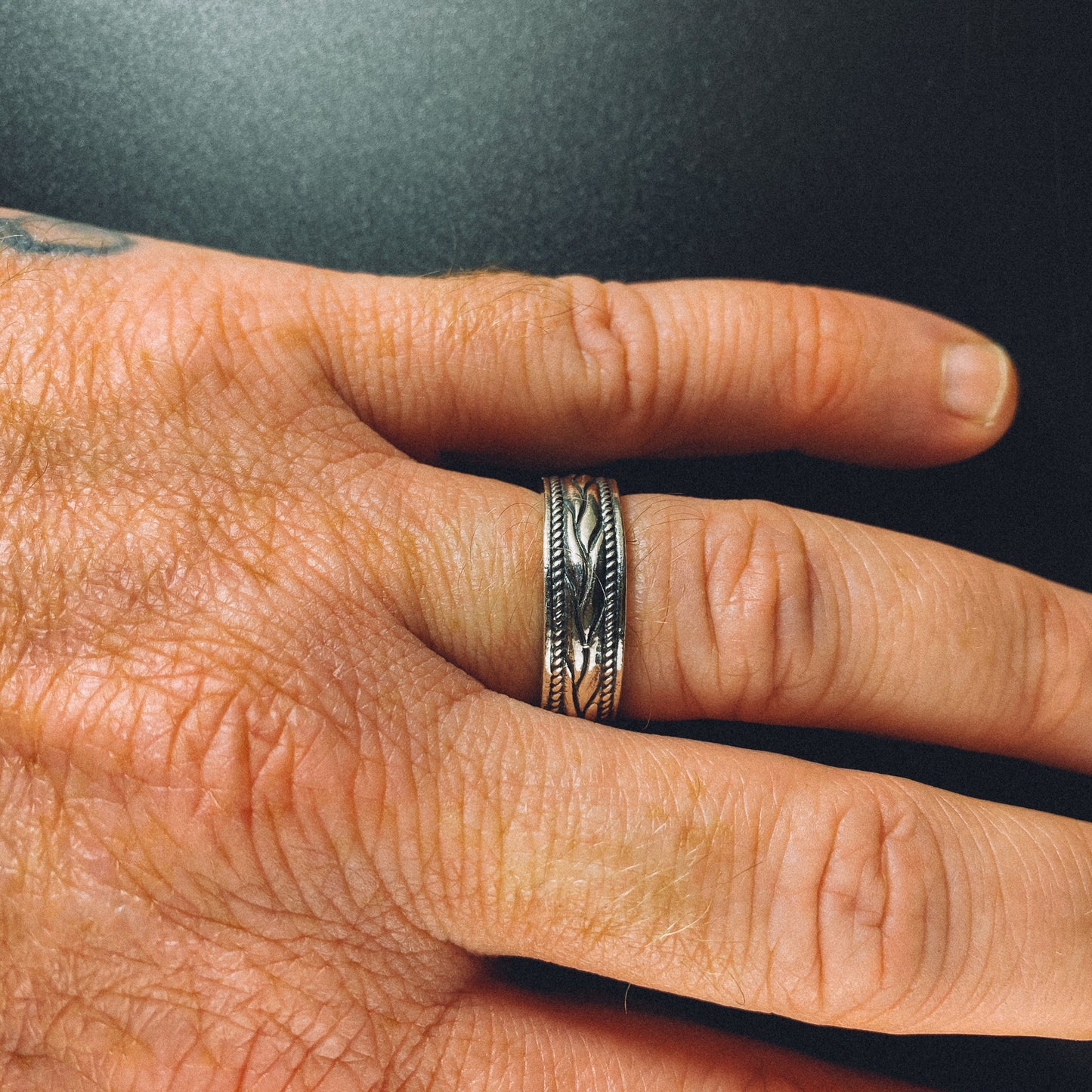 Solid Wheat Wedding Band