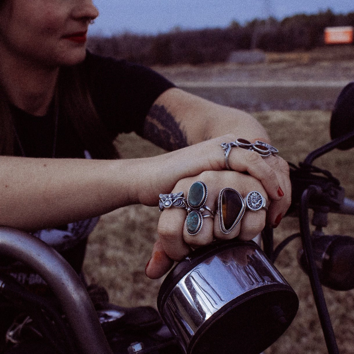 Evil Eye Ring with Smooth Sides
