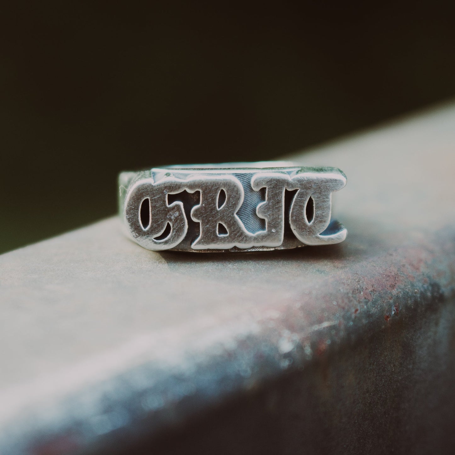 Custom 4-6 Letter Word or Name Plate Ring