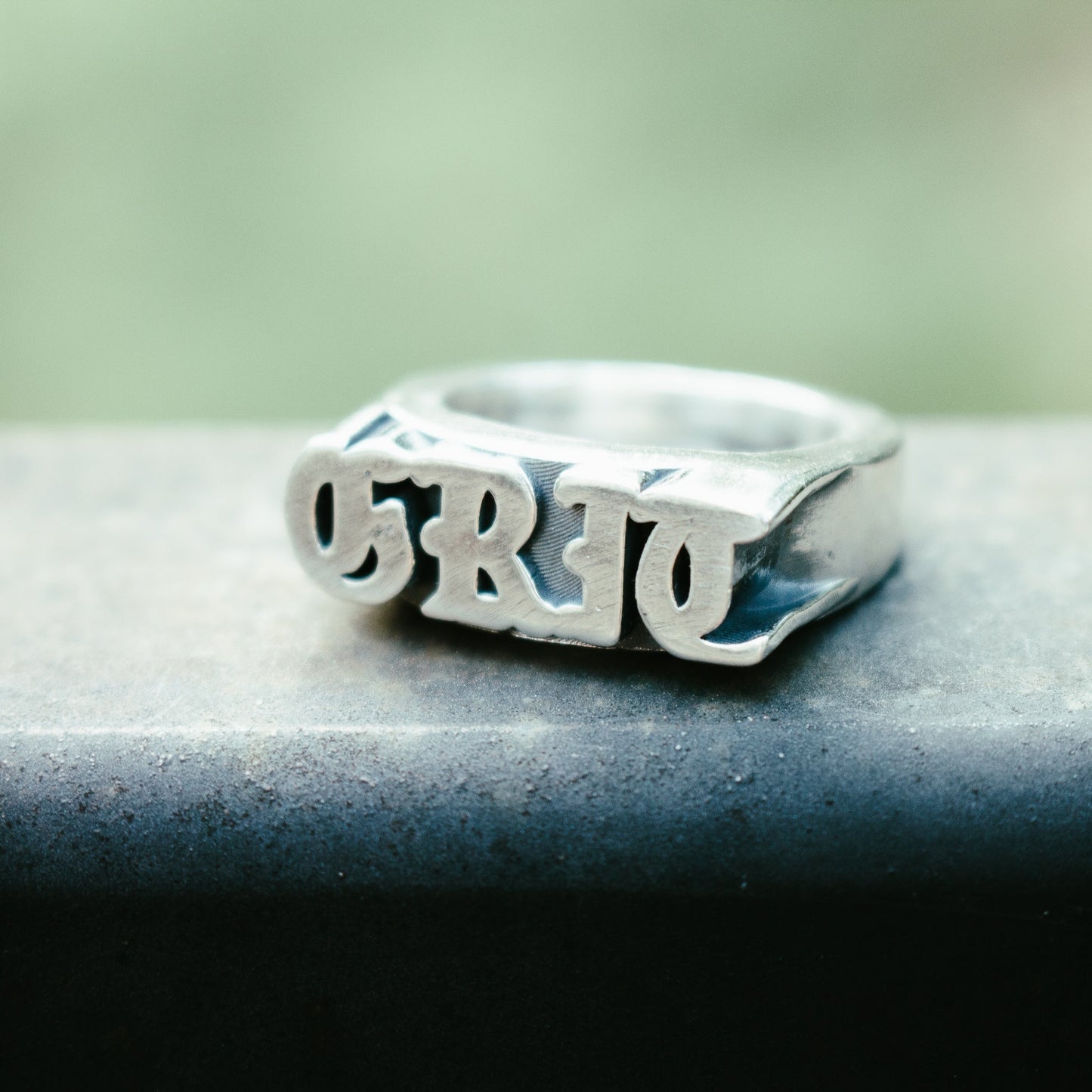 Custom 4-6 Letter Word or Name Plate Ring