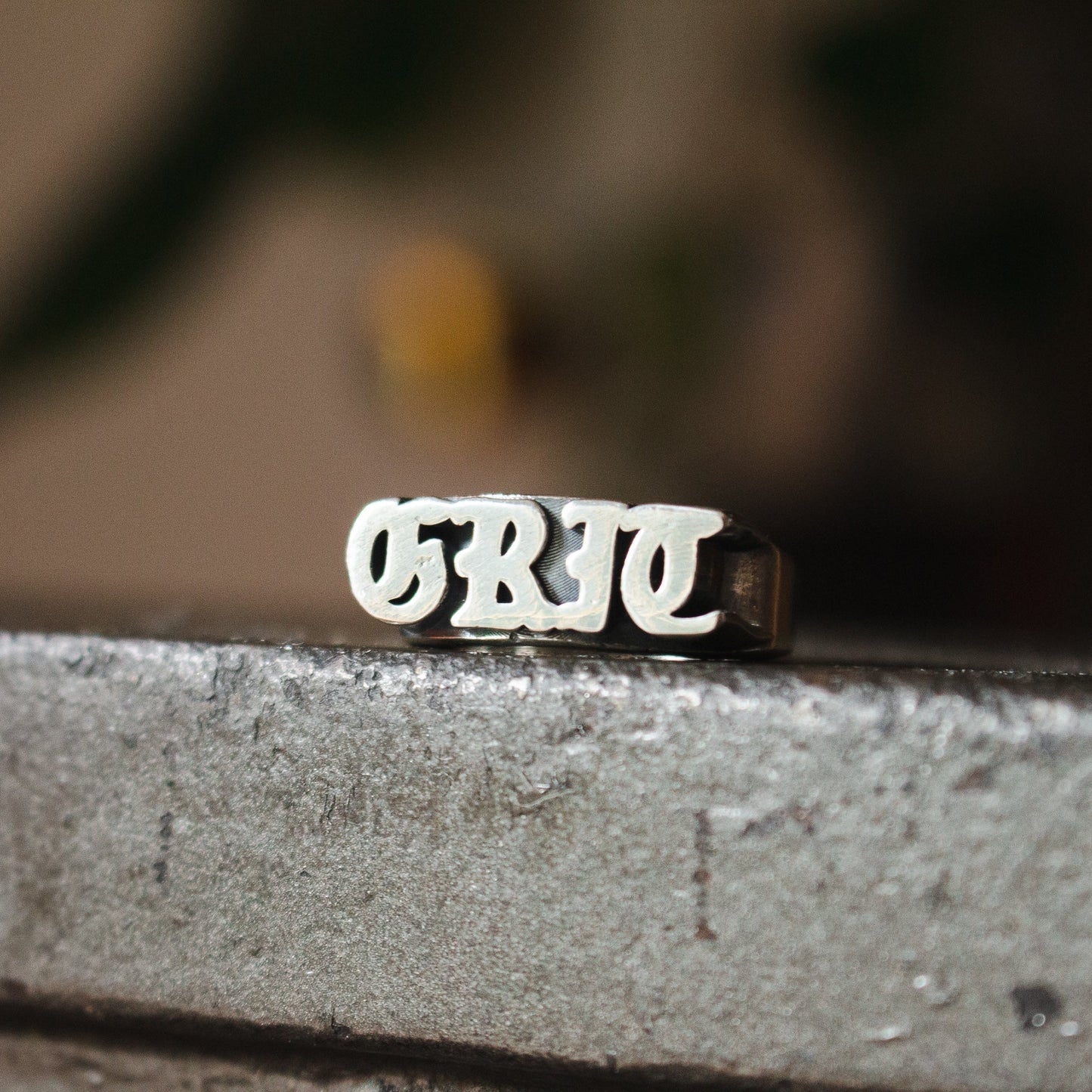 Custom 4-6 Letter Word or Name Plate Ring