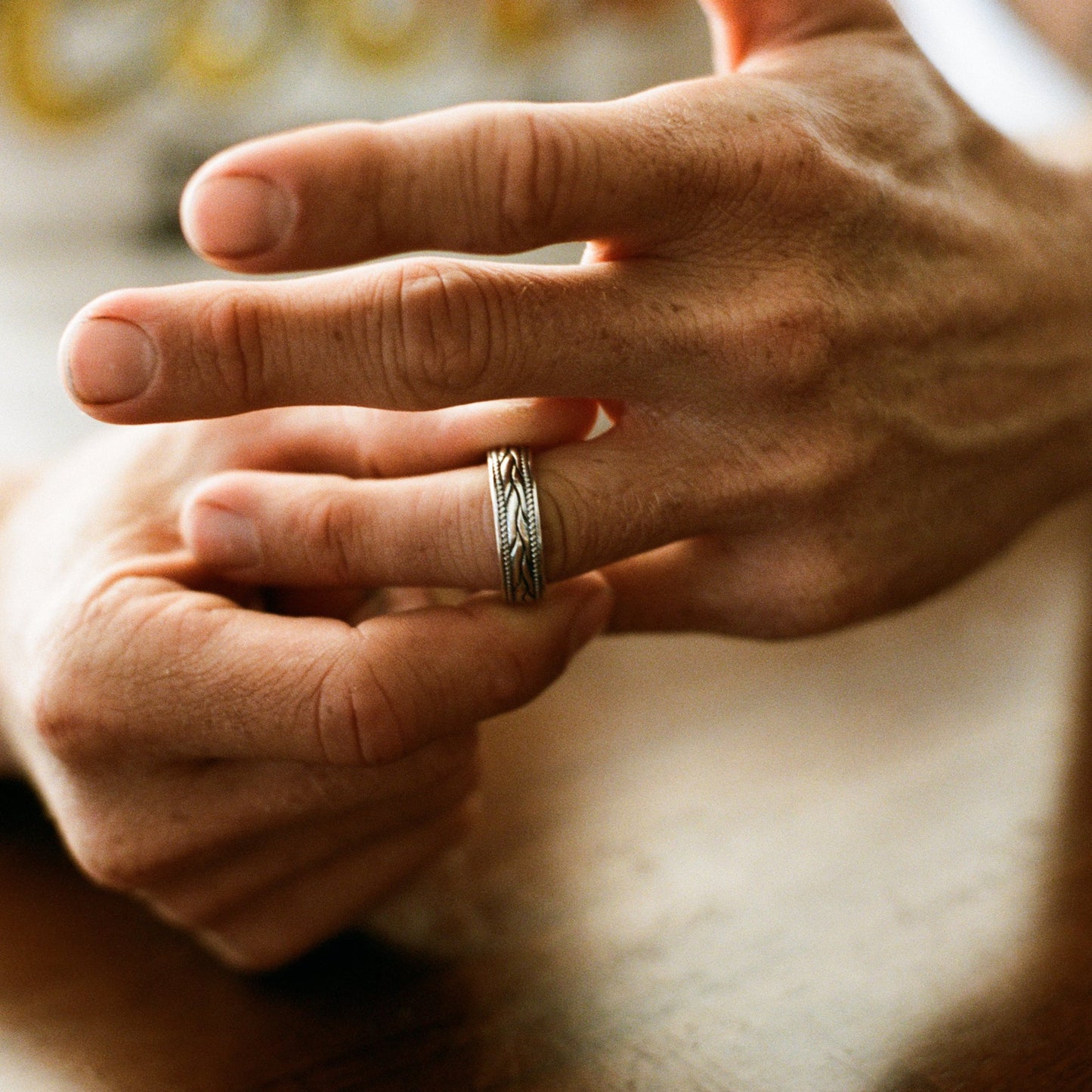 braided wheat wedding band