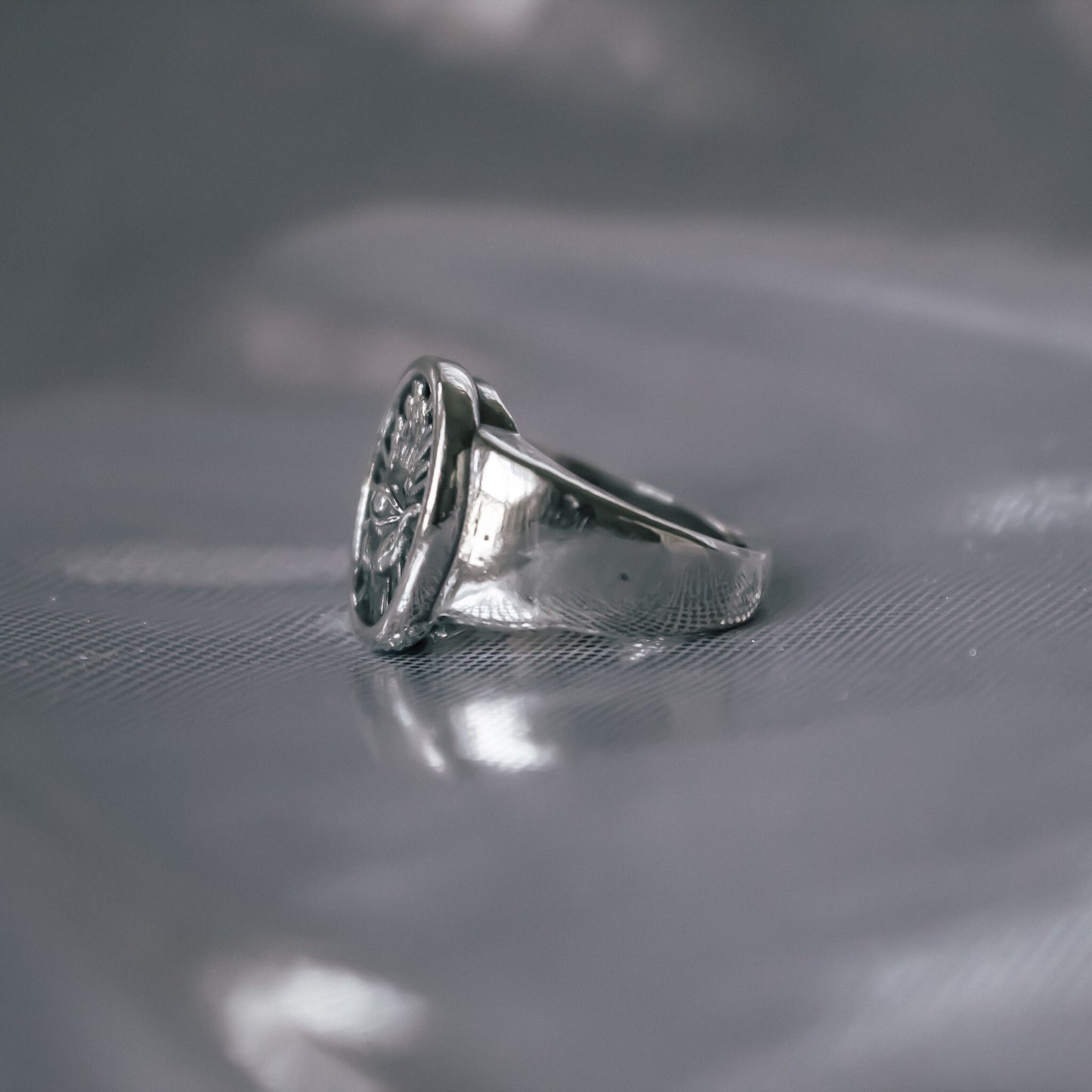 Evil Eye Ring with Smooth Sides