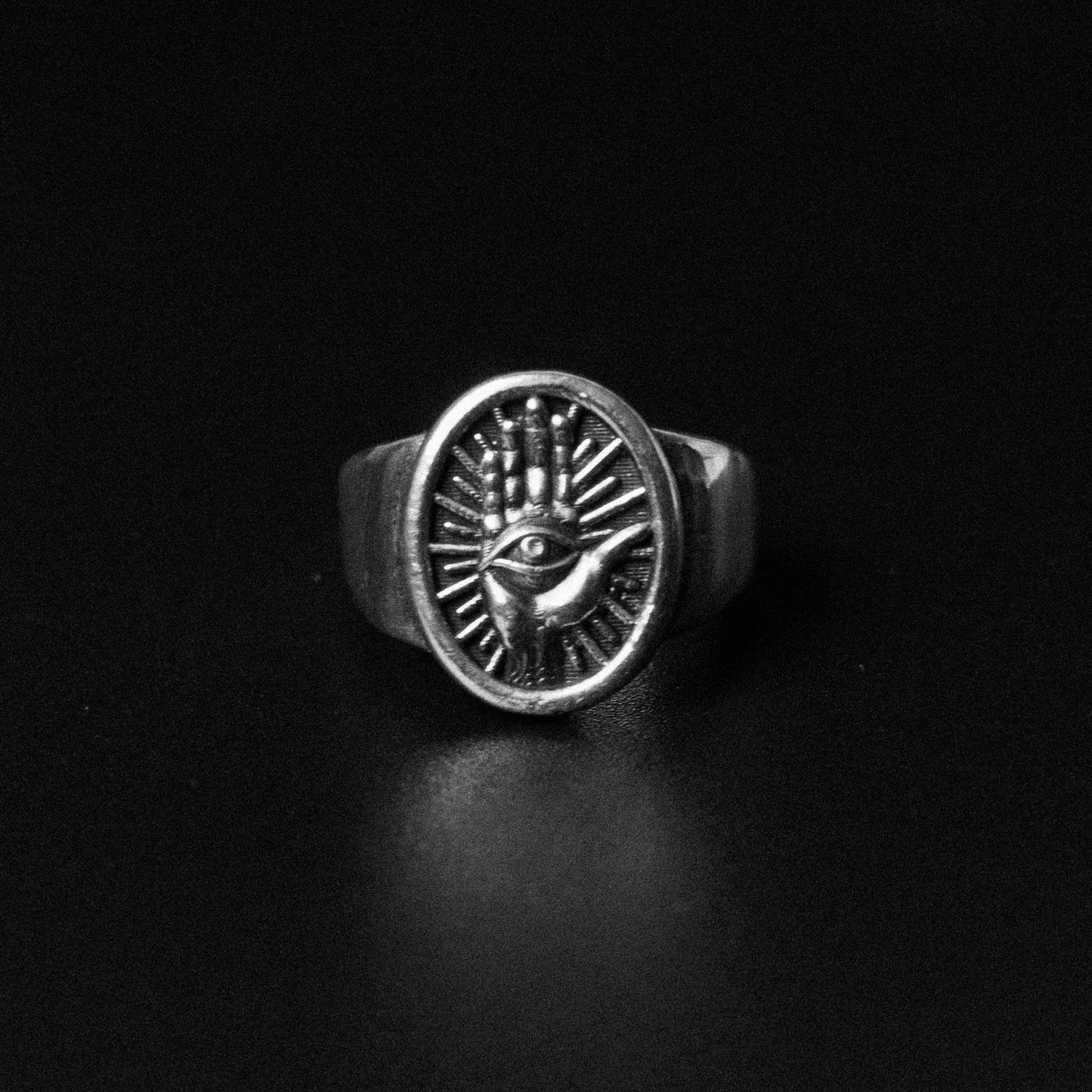 Evil Eye Ring with Smooth Sides