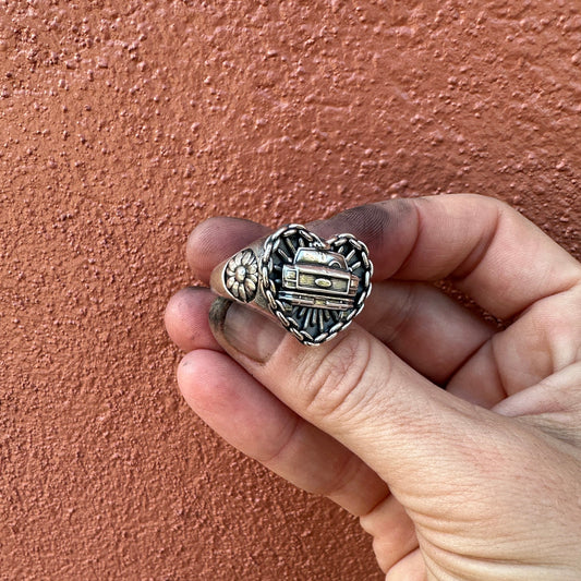 Heart Chain Ford Truck Ring