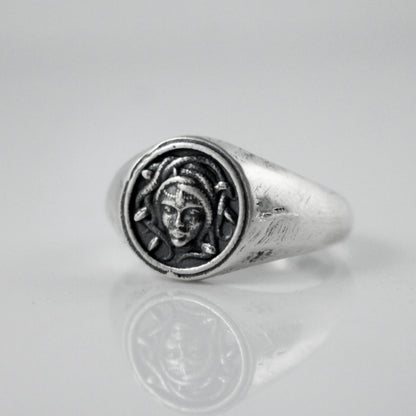 Medusa Signet Ring