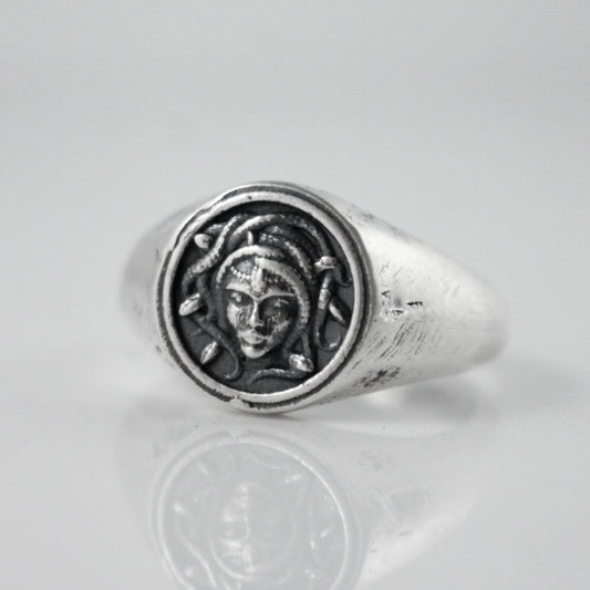 Medusa Signet Ring