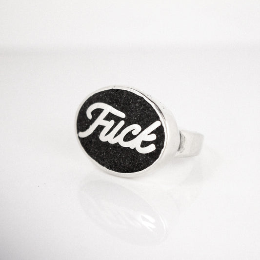 "FUCK" Ford Logo Oval Ring