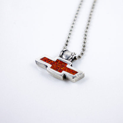 Chevy Bowtie Inlay Necklace