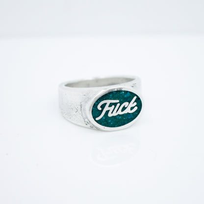 "FUCK" Ford Logo Oval Ring
