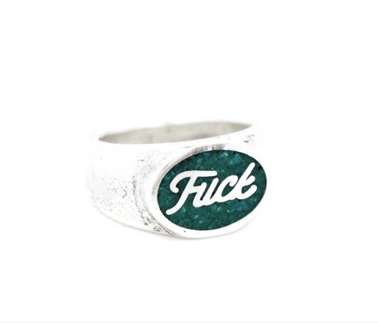 "FUCK" Ford Logo Oval Ring