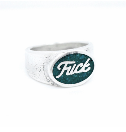 "FUCK" Ford Logo Oval Ring