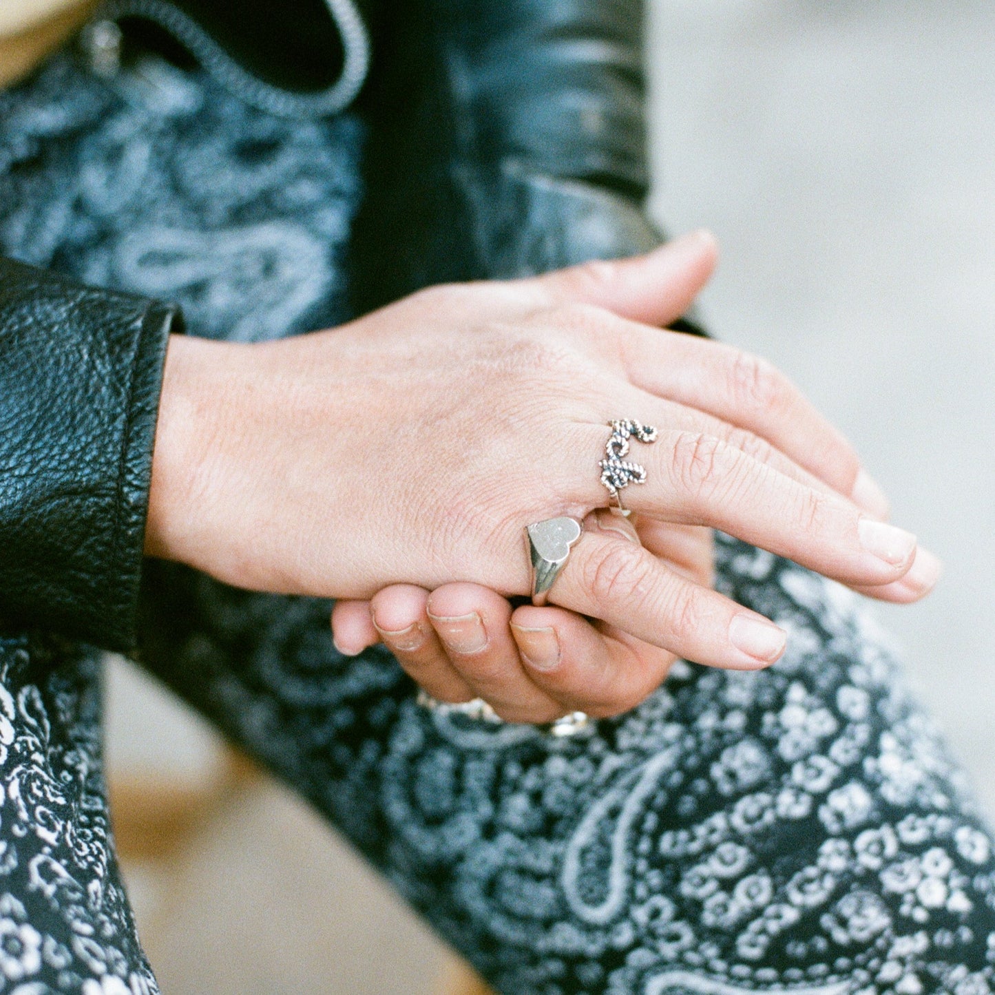 Heart Shaped Silver Signet Ring (Blank - No Stone)