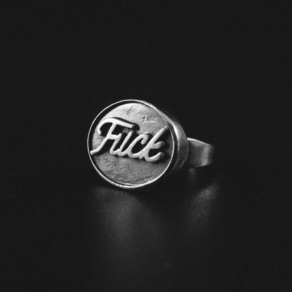 "FUCK" Ford Logo Oval Ring