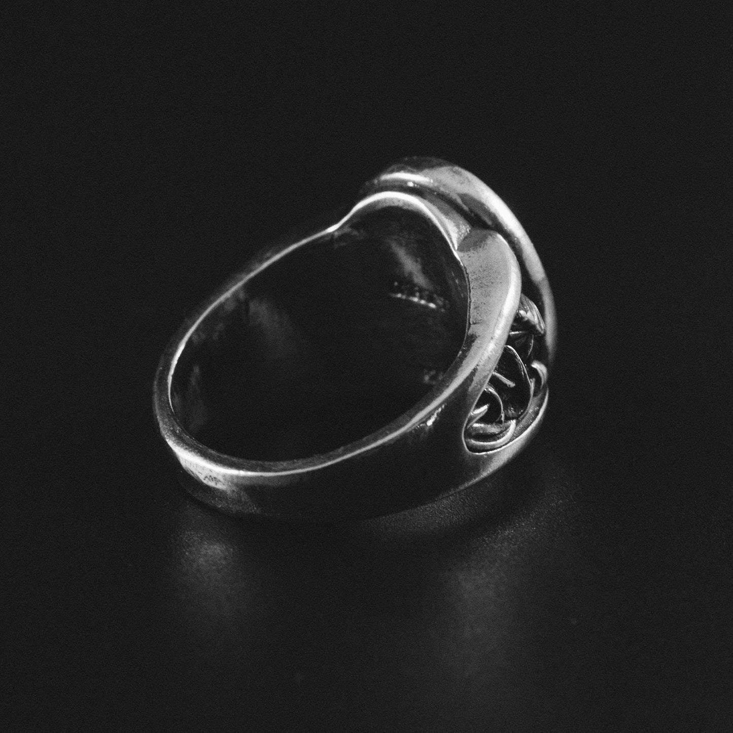 Evil Eye Ring with Magic Mushroom Sides