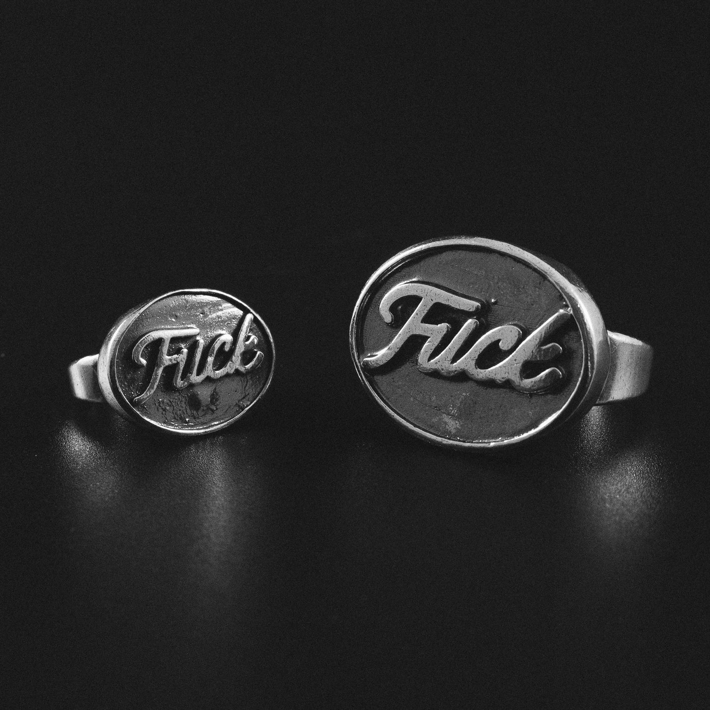 "FUCK" Ford Logo Oval Ring