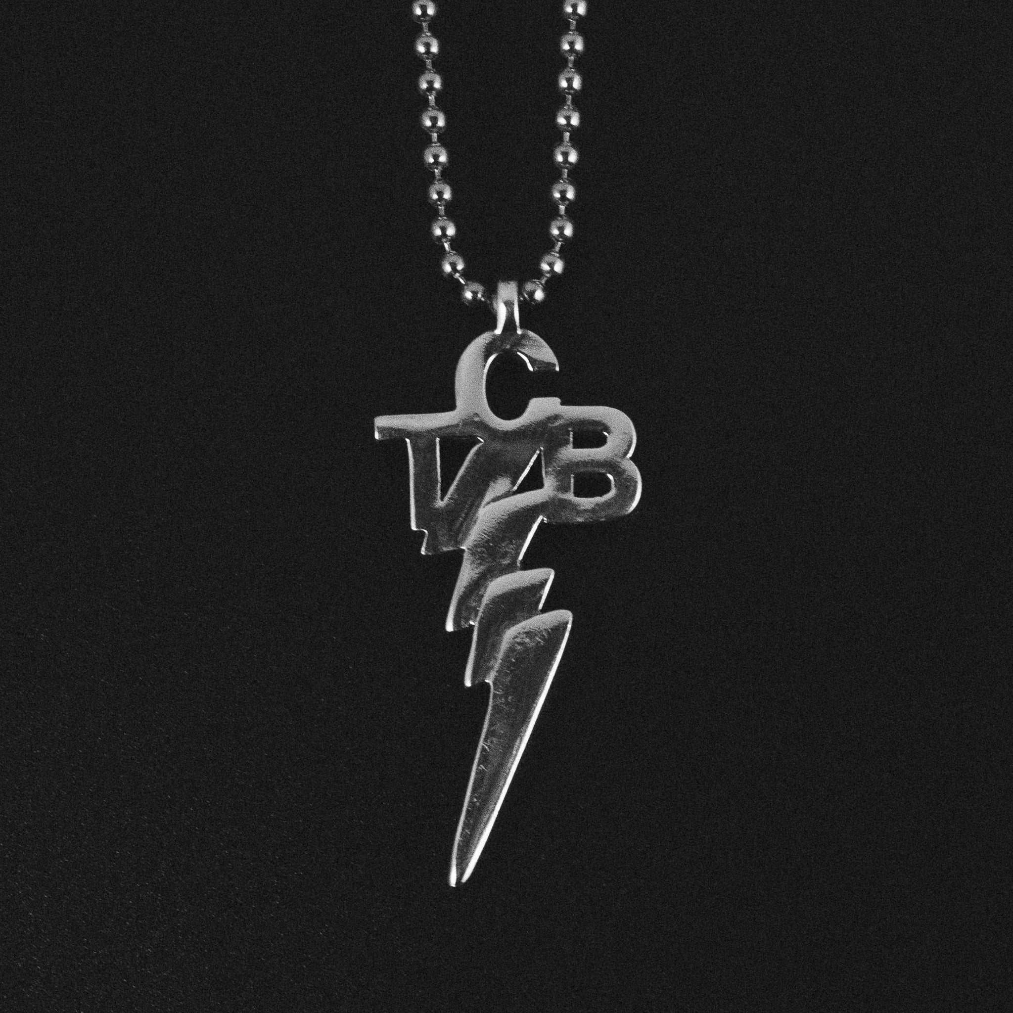Elvis Presley TCB With Black Painted Logo Necklace - Gold - FiftiesStore.com