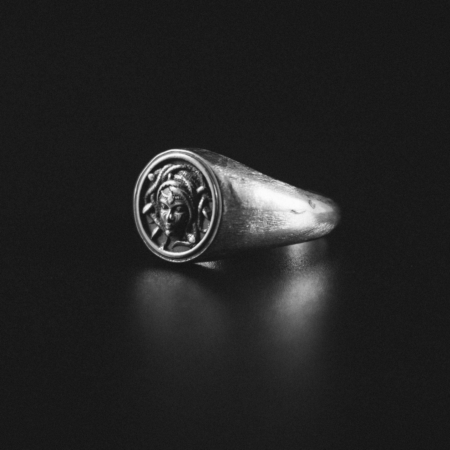 Medusa Signet Ring