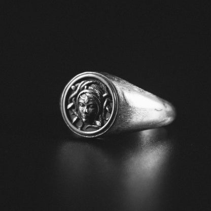 Medusa Signet Ring