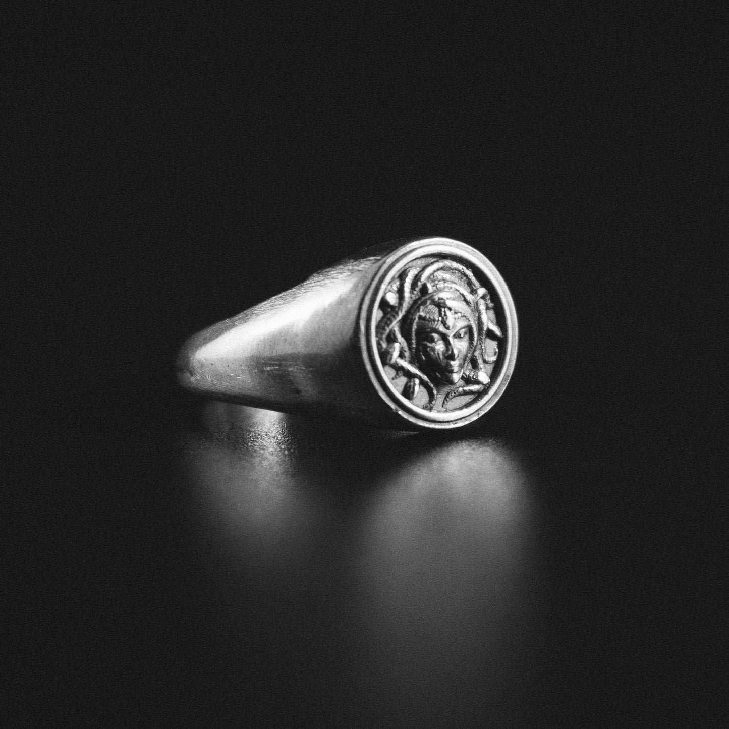 Medusa Signet Ring