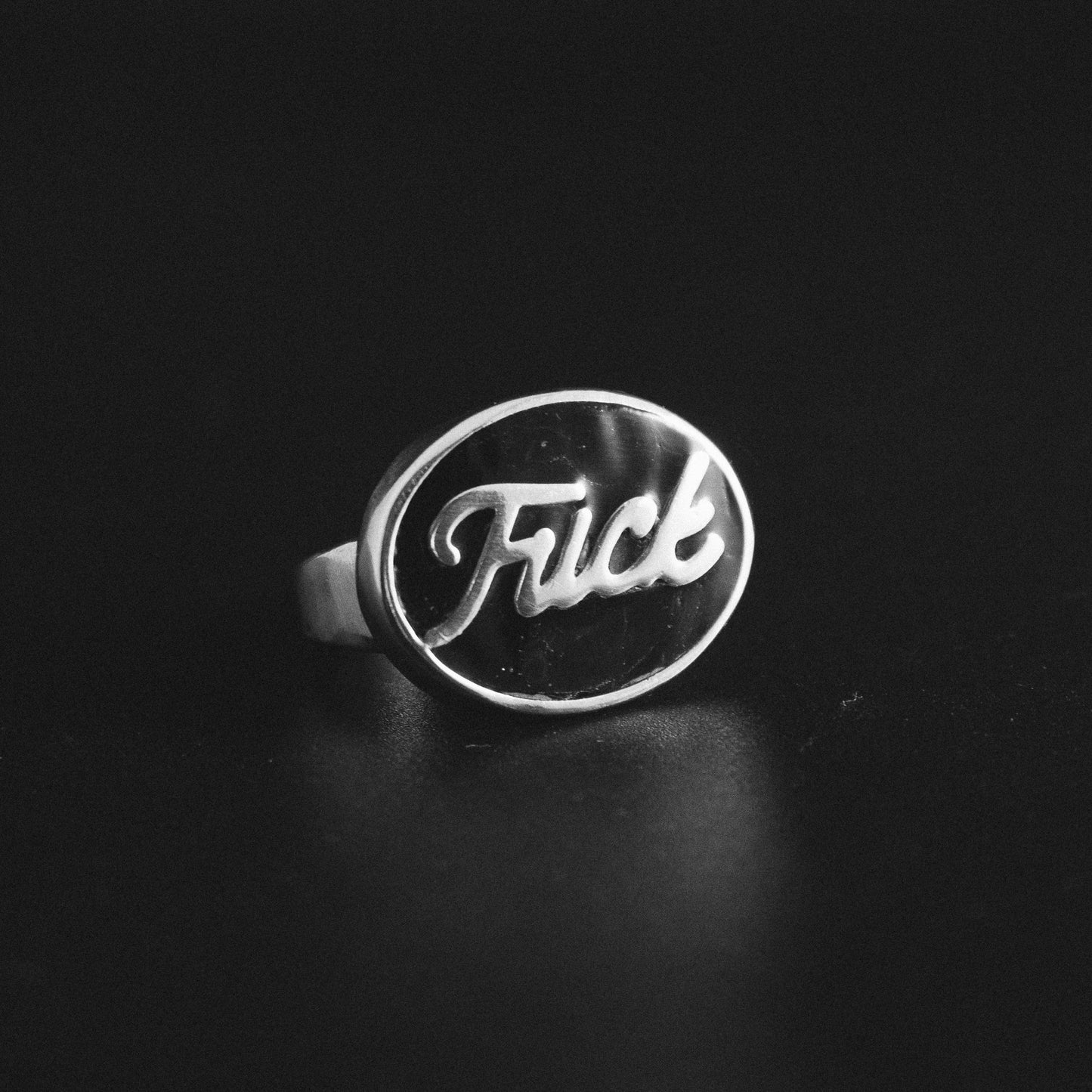 "FUCK" Ford Logo Oval Ring