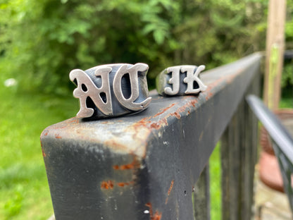 Custom Personalized Initials Ring 2 Letters