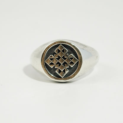 Barn Quilt Signet Ring