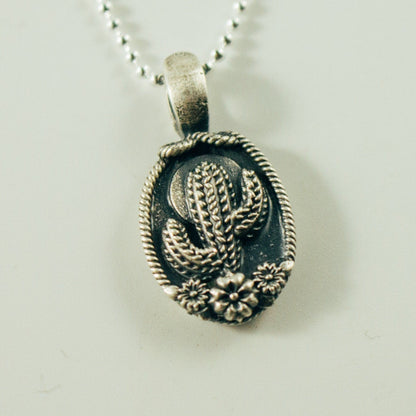 Cactus & Full Moon Pendant