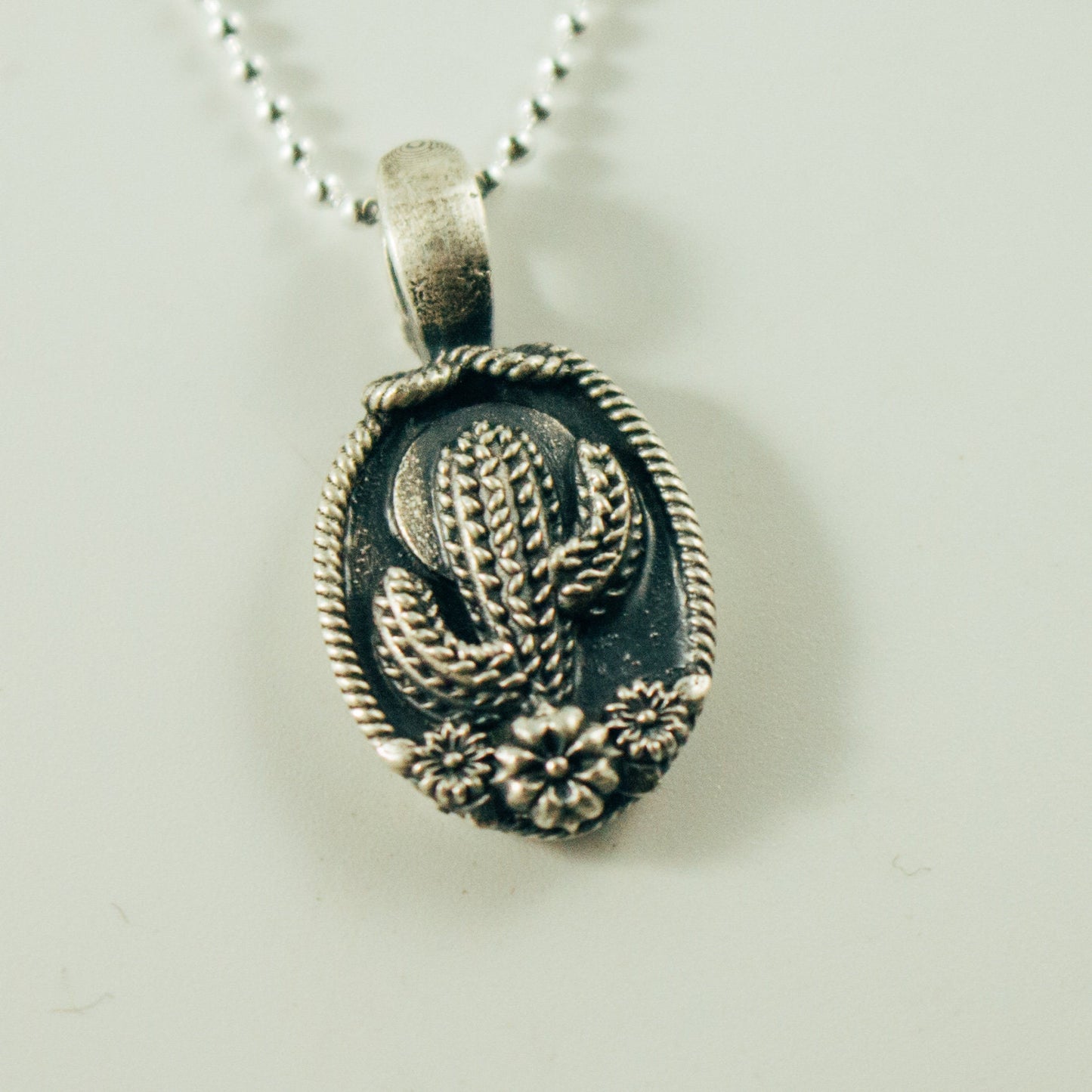 Cactus & Full Moon Pendant